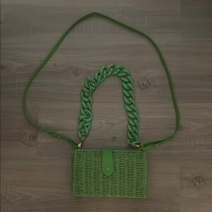 a new day Green Crossbody Bag with Chain Handle